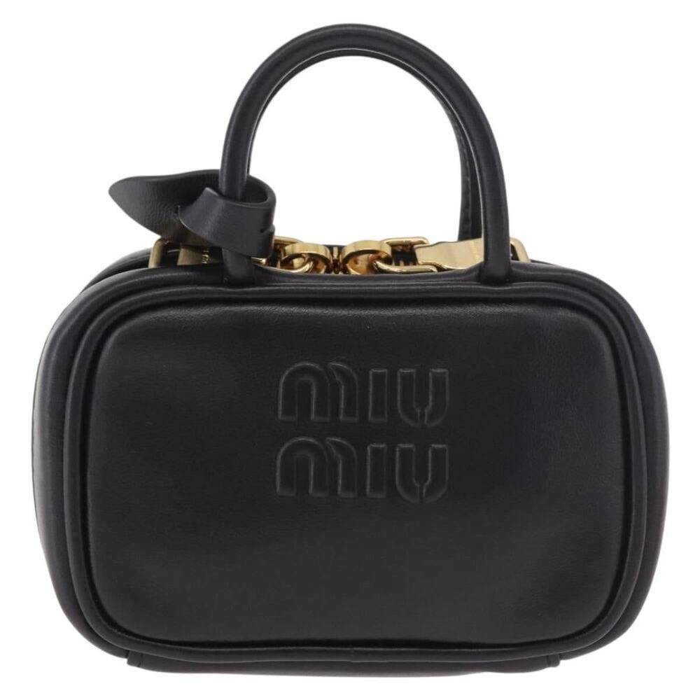 Miu Miu Matelasse Pouch Bag Charm Black